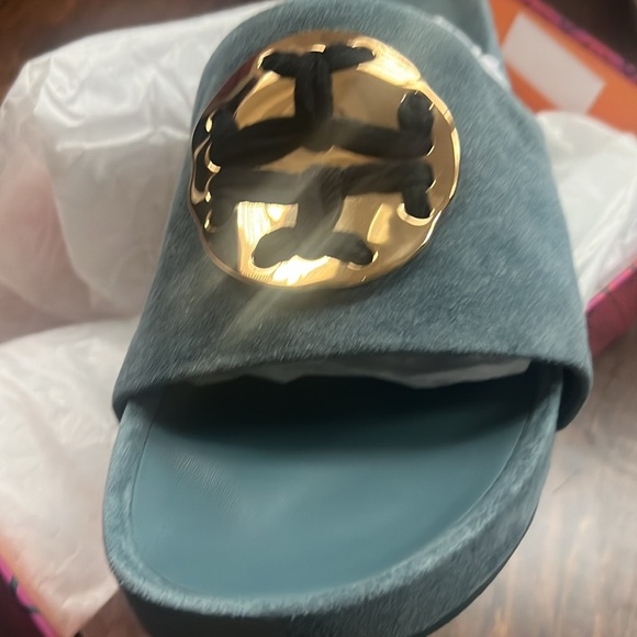 Tory Butch Platform Suede Sandal NIB - Picture 6 of 9